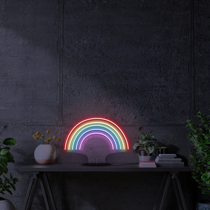 Rainbow Battery Neon Sign