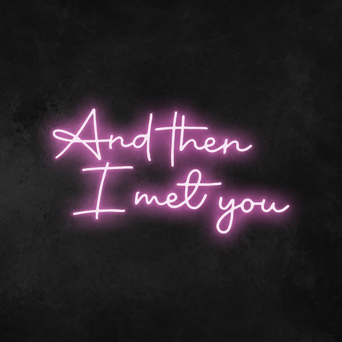 'And Then I Met You' Neon Sign