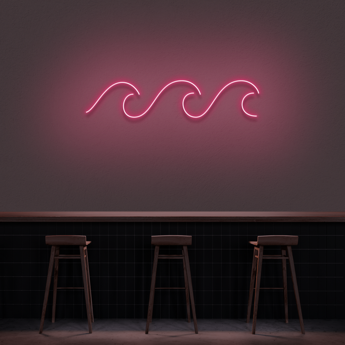 Waves Neon Sign