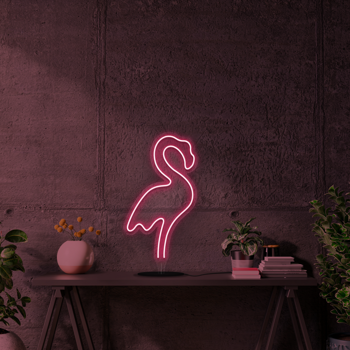 Flamingo Battery Neon Sign