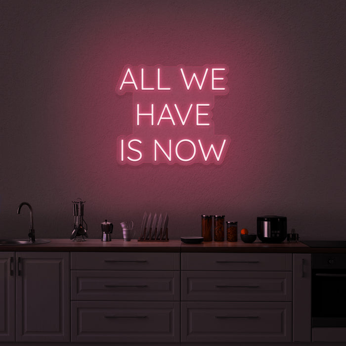 'All We Have Is Now' Neon Sign