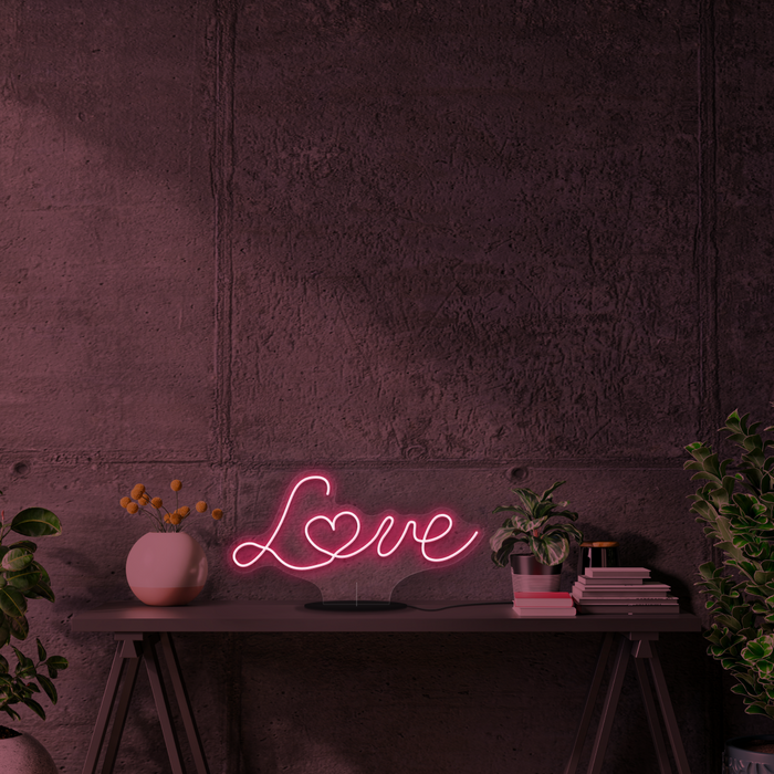 'Love' Battery Neon Sign