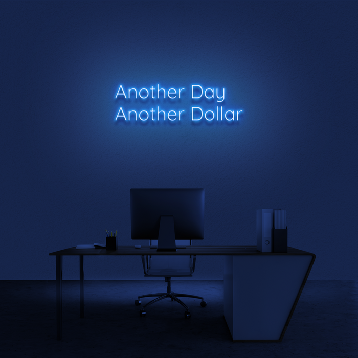 'Another Day Another Dollar' Neon Sign