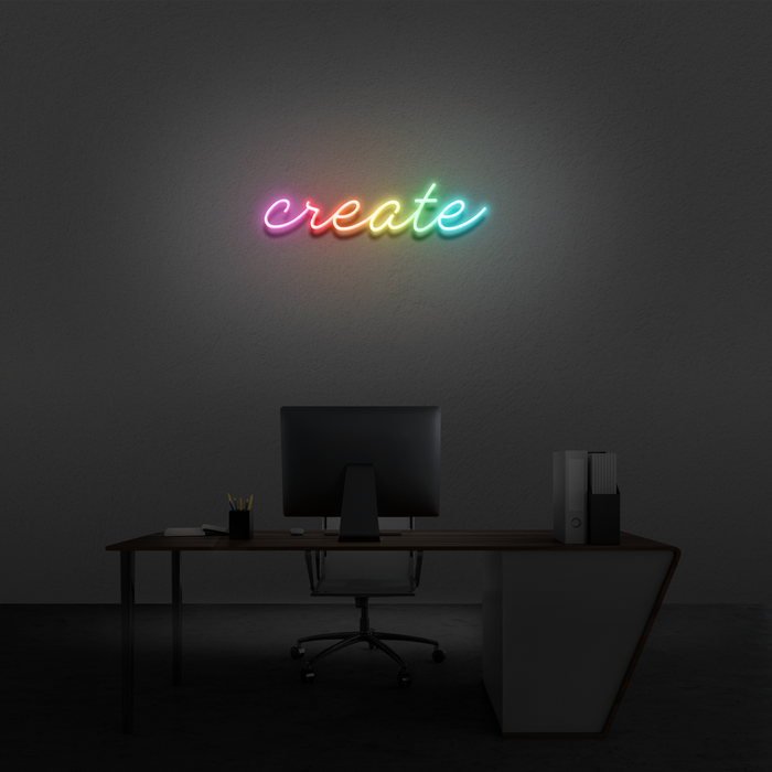 'Create' Neon Sign