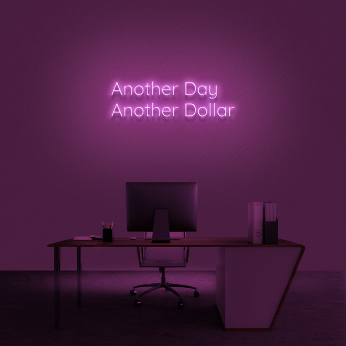 'Another Day Another Dollar' Neon Sign
