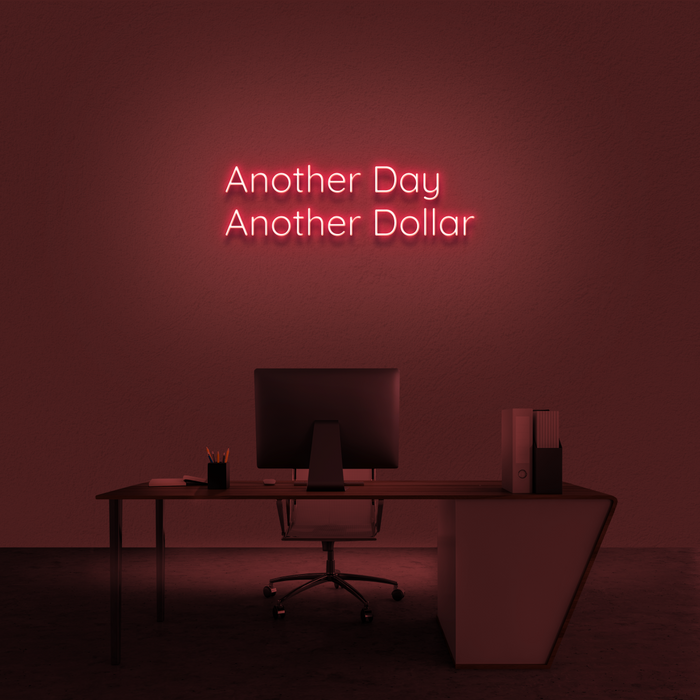 'Another Day Another Dollar' Neon Sign