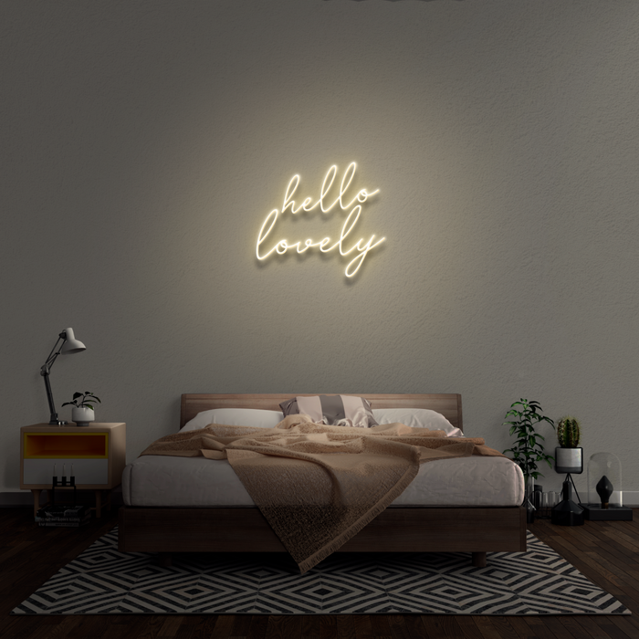 'Hello Lovely' Neon Sign