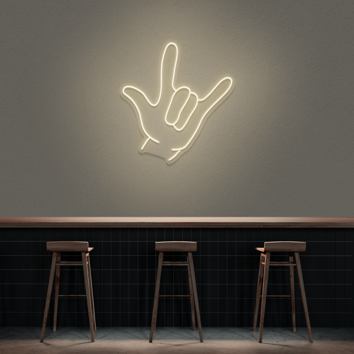 Rock On Hand Neon Sign