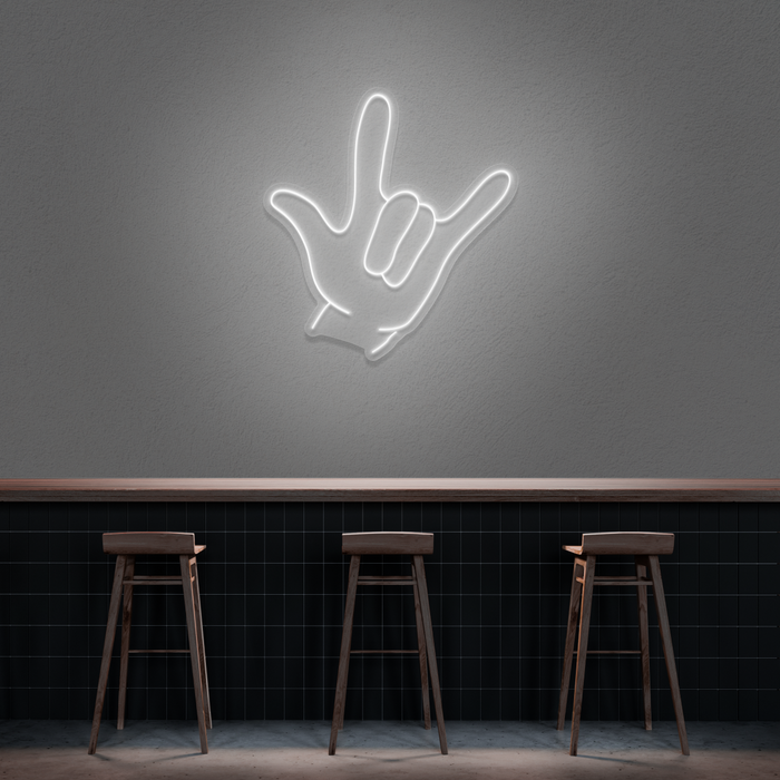 Rock On Hand Neon Sign