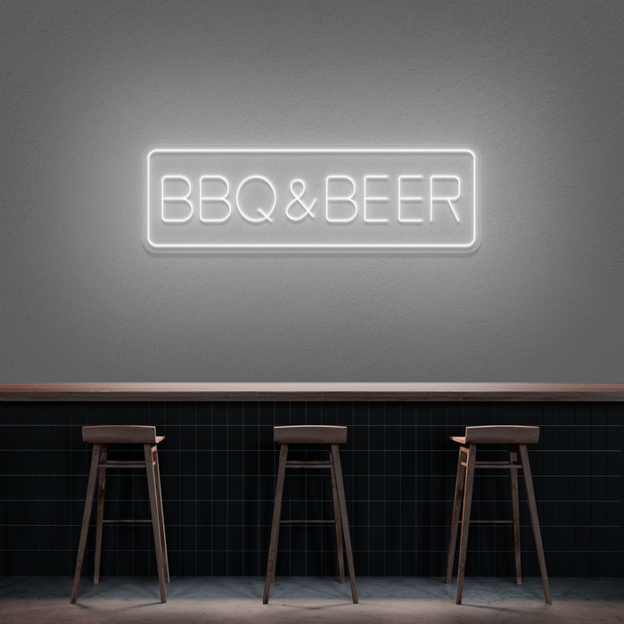 'BBQ & Beer' Neon Sign