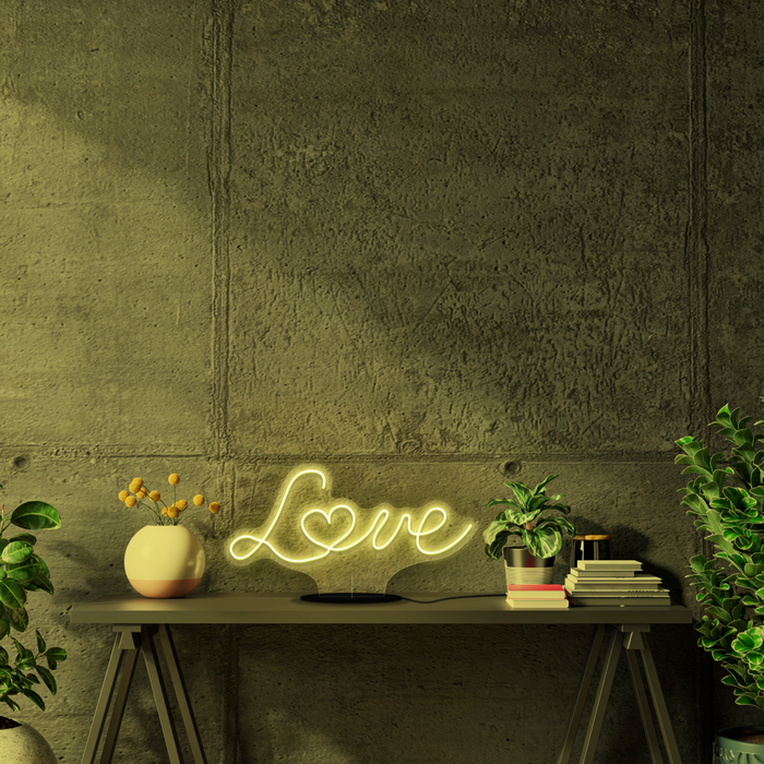 'Love' Battery Neon Sign