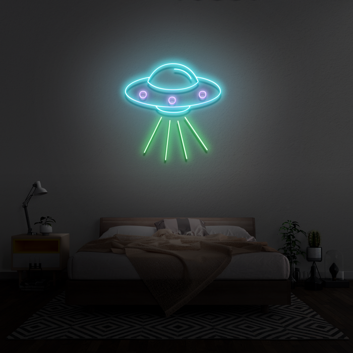 Spaceship Neon Sign