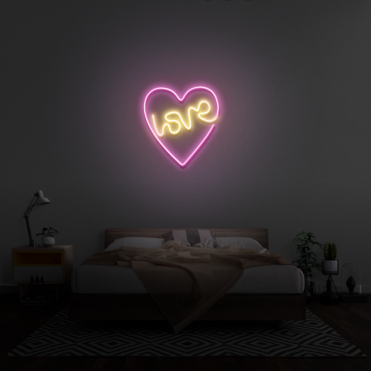 Love With Heart Neon Sign The Neon Sign Co