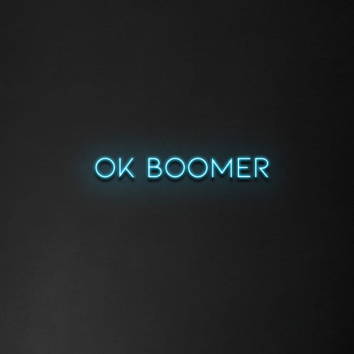'Ok Boomer' Neon Sign