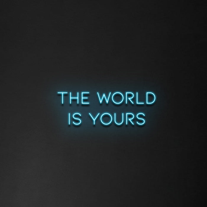 'The World Is Yours' Neon Sign