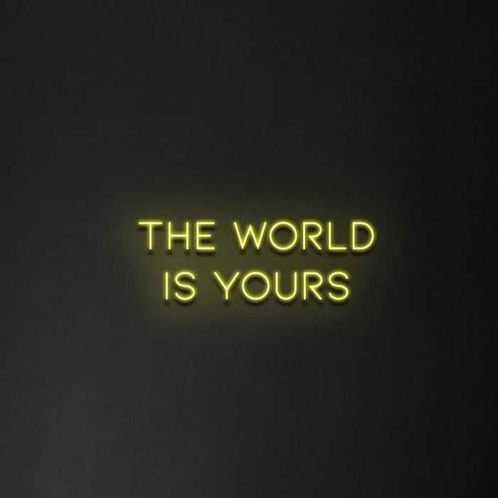 'The World Is Yours' Neon Sign