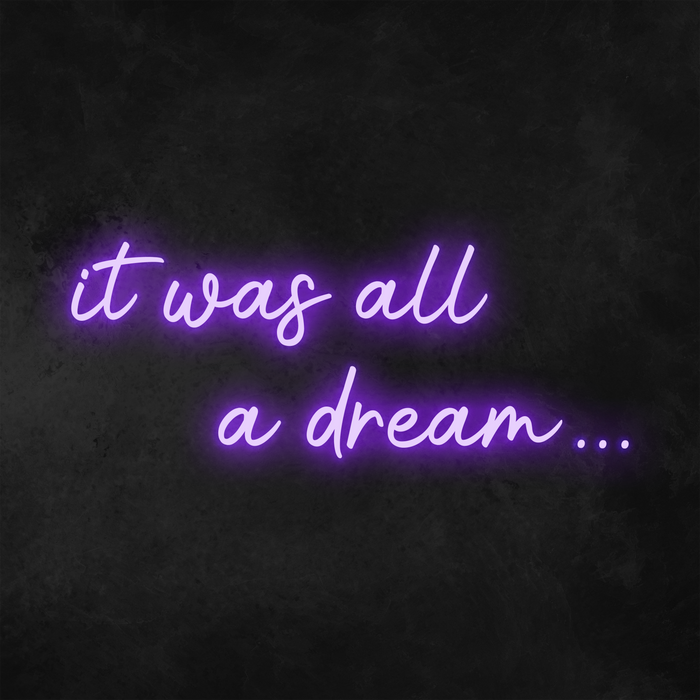 'It Was All A Dream' Neon Sign