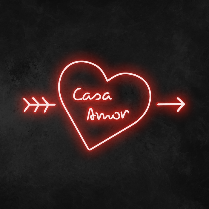 'Casa Amor' Heart Neon Sign