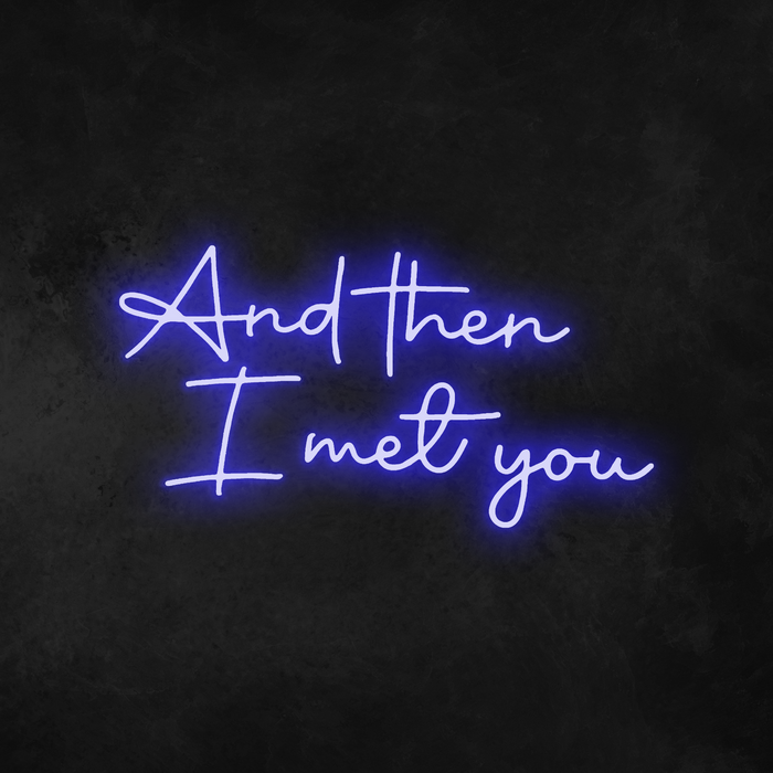 'And Then I Met You' Neon Sign