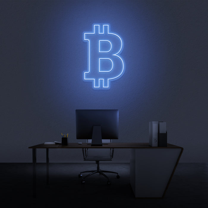 Bitcoin Logo Neon Sign