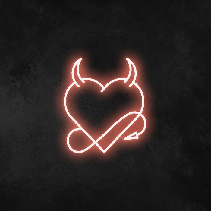 Devil Heart Neon Sign The Neon Sign Co