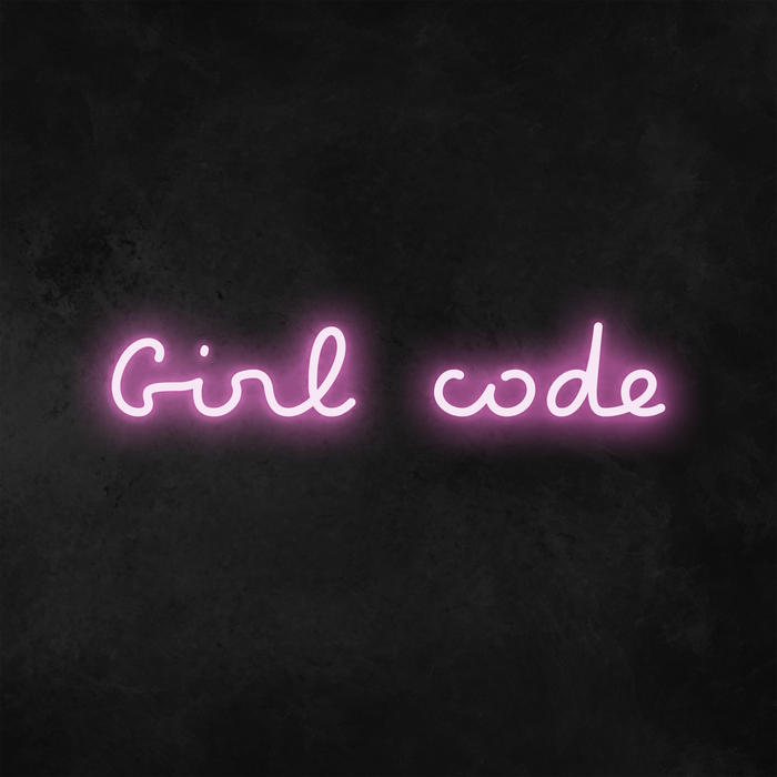 'Girl Code' Neon Sign