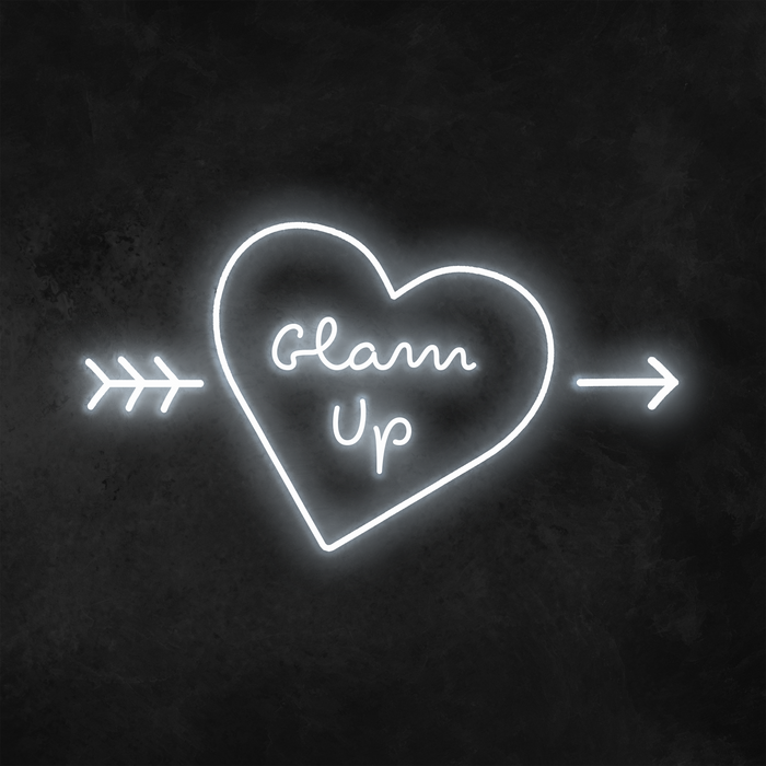 Glam Up Heart Neon Sign The Neon Sign Co