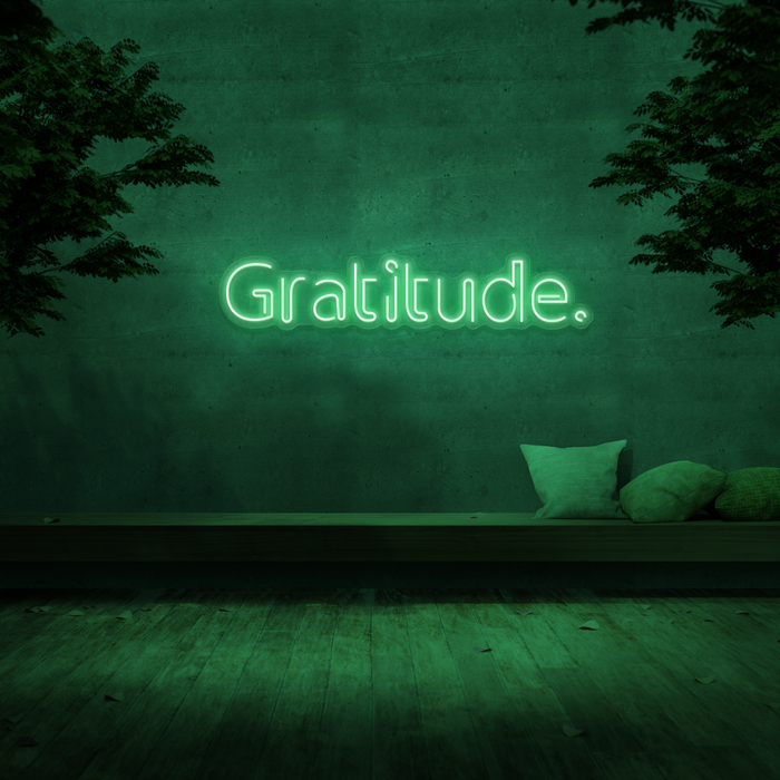 'Gratitude' Neon Sign