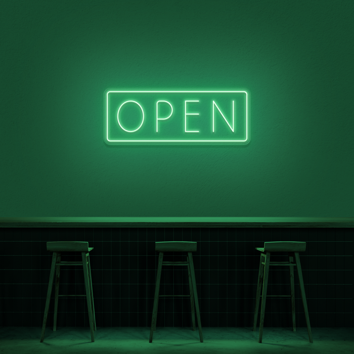 'Open' Neon Sign (Style 2)
