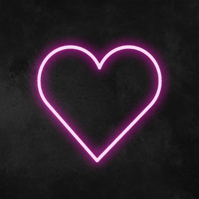 Heart online in neon