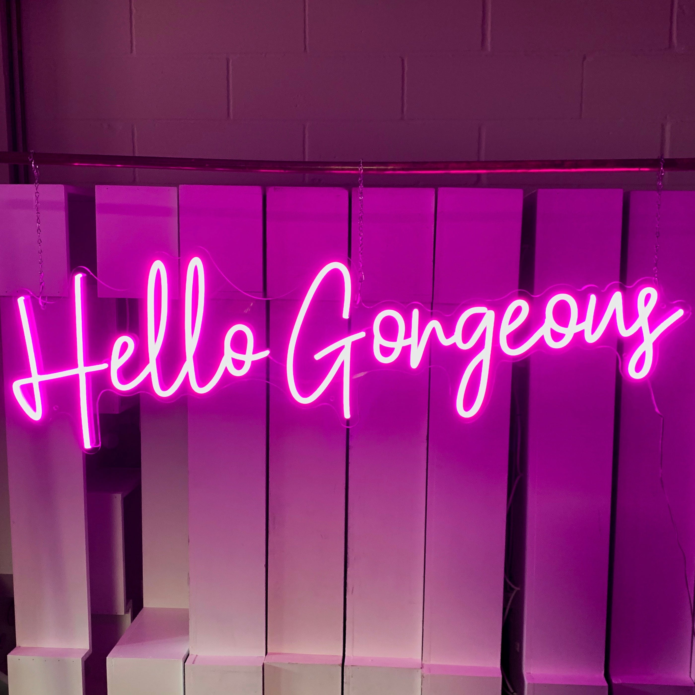 'Hello Gorgeous' Neon Sign — The Neon Sign Co