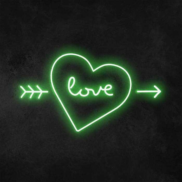 'Love' Heart Neon Sign