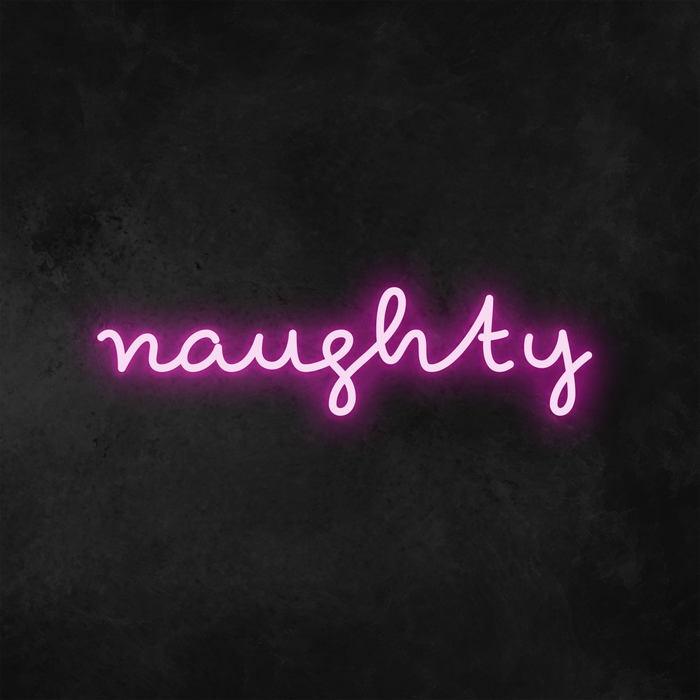'Naughty' Neon Sign