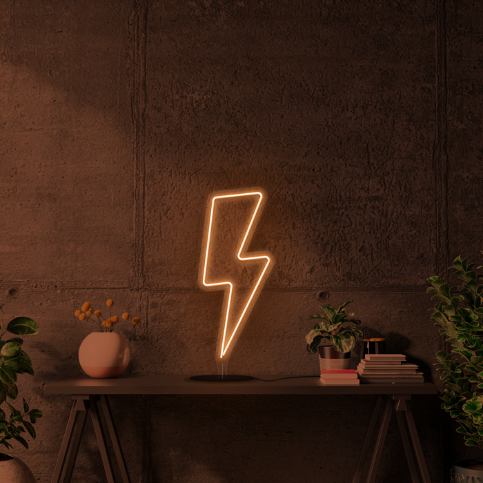 Lightning Bolt Battery Neon Sign