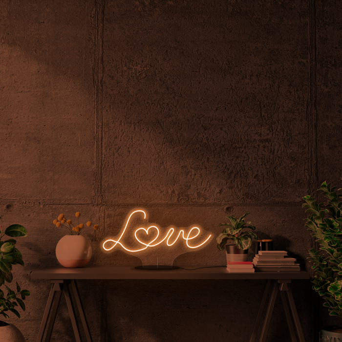 'Love' Battery Neon Sign
