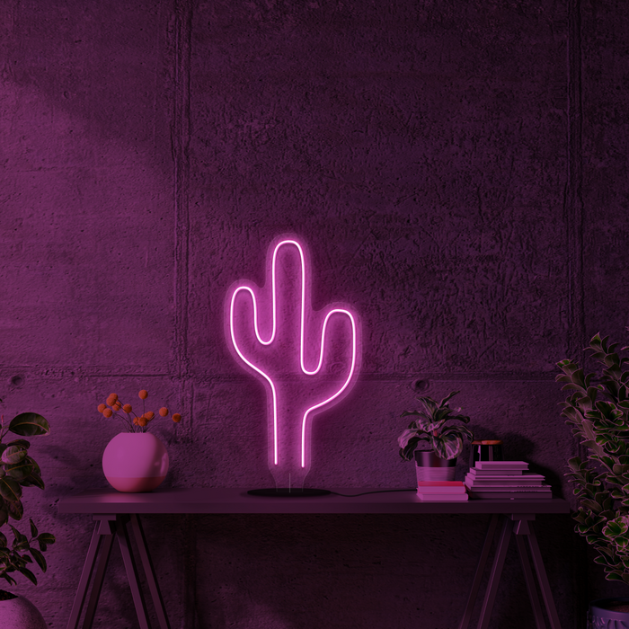 Cactus Battery Neon Sign