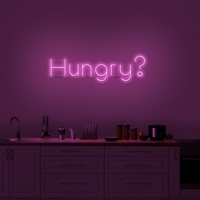 'Hungry?' Neon Sign
