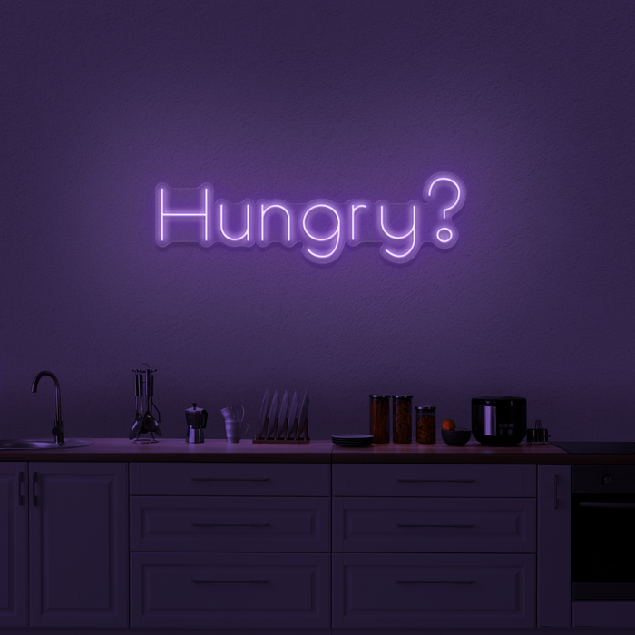 'Hungry?' Neon Sign