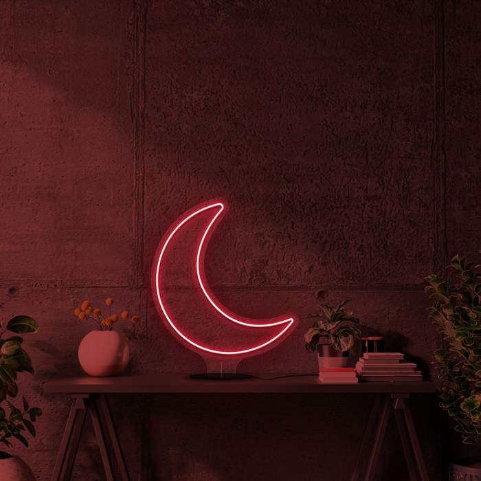 Half Moon Battery Neon Sign The Neon Sign Co