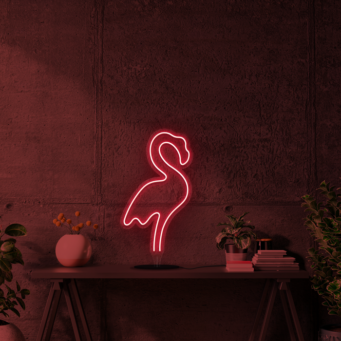 Flamingo Battery Neon Sign