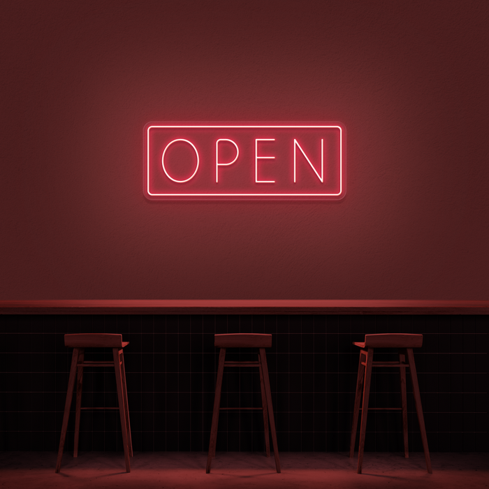'Open' Neon Sign (Style 2)