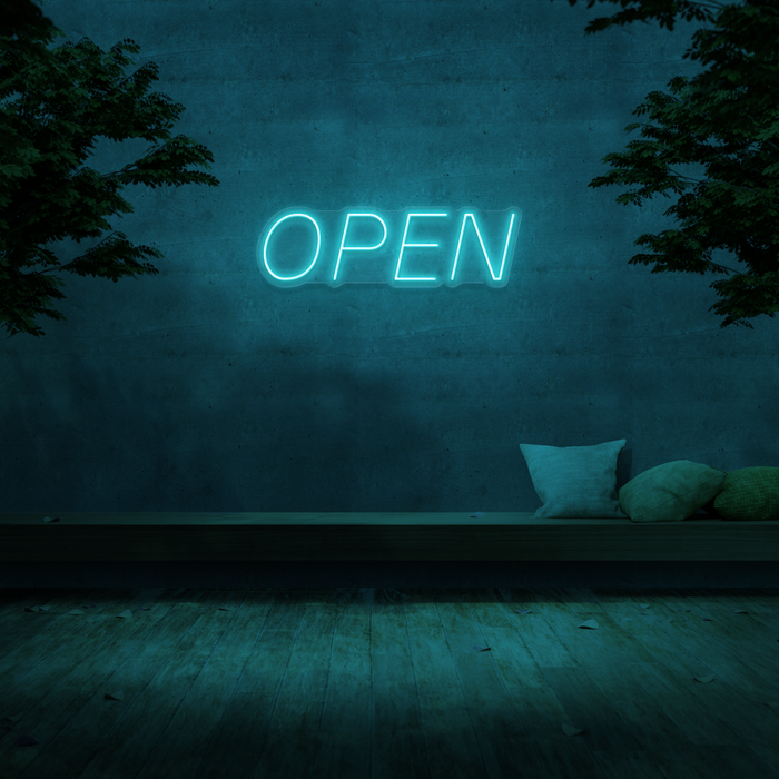 'Open' Neon Sign (Style 1)