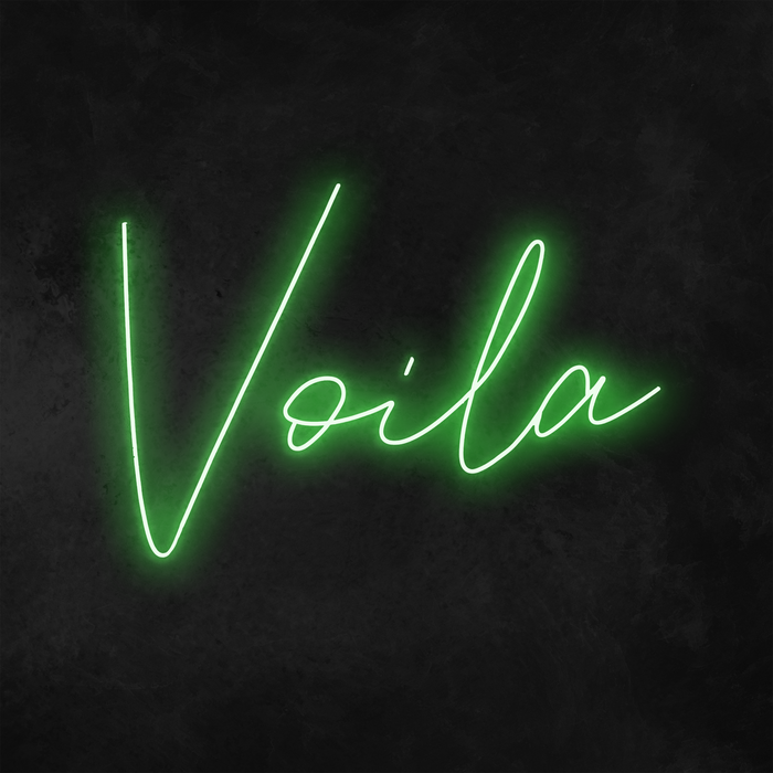 'Voila' Neon Sign