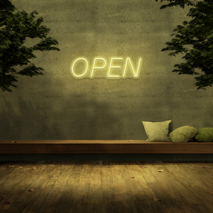 'Open' Neon Sign (Style 1)