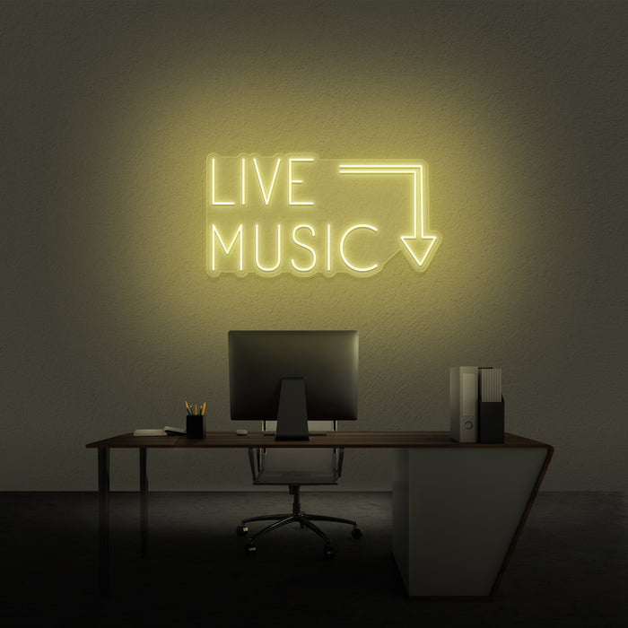 'Live Music' Neon Sign