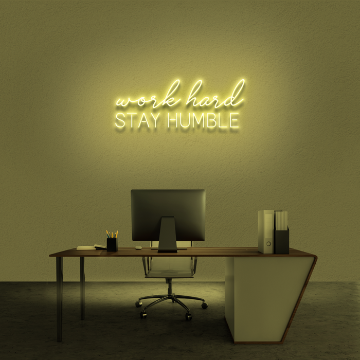'Work Hard Stay Humble' Neon Sign